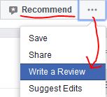 write a review location on facebook