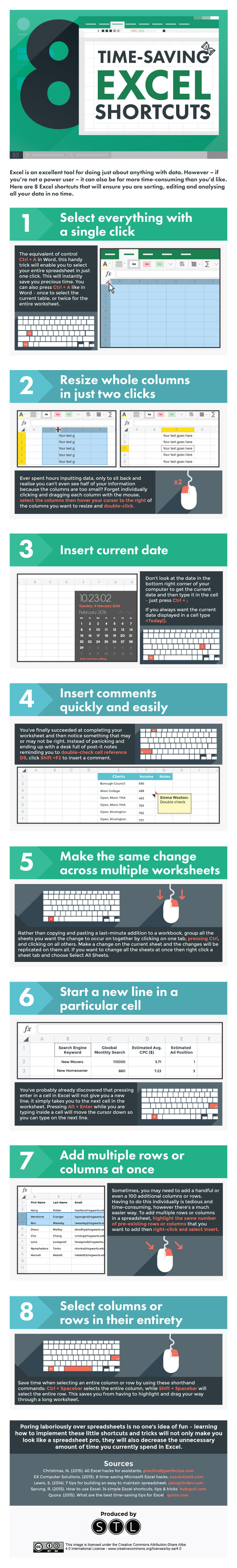8 time-saving shortcuts for Excel