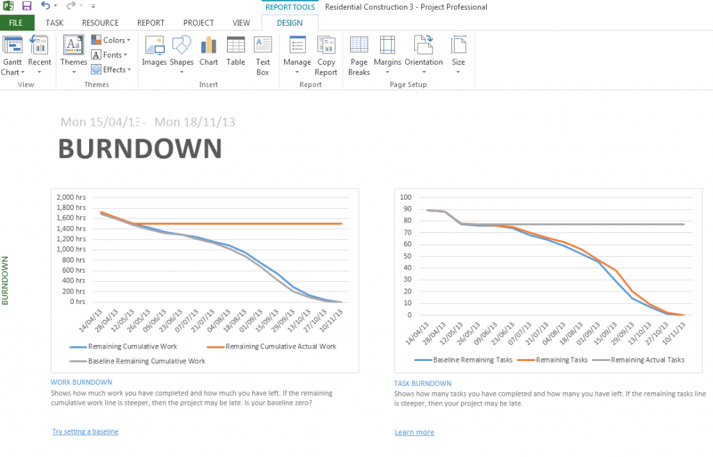 Create amazing Reports with Microsoft Project