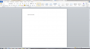 Screen shot of Word 2010