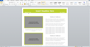screenshot-of-Newsletter-template-Word-2010-ready-for-working-on