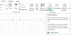 select data validation