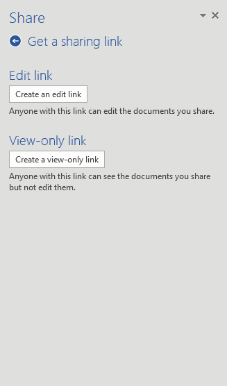 Link - edit choices