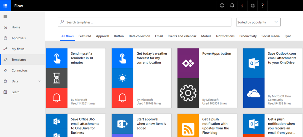 Microsoft Flow is a simple way to automate tasks