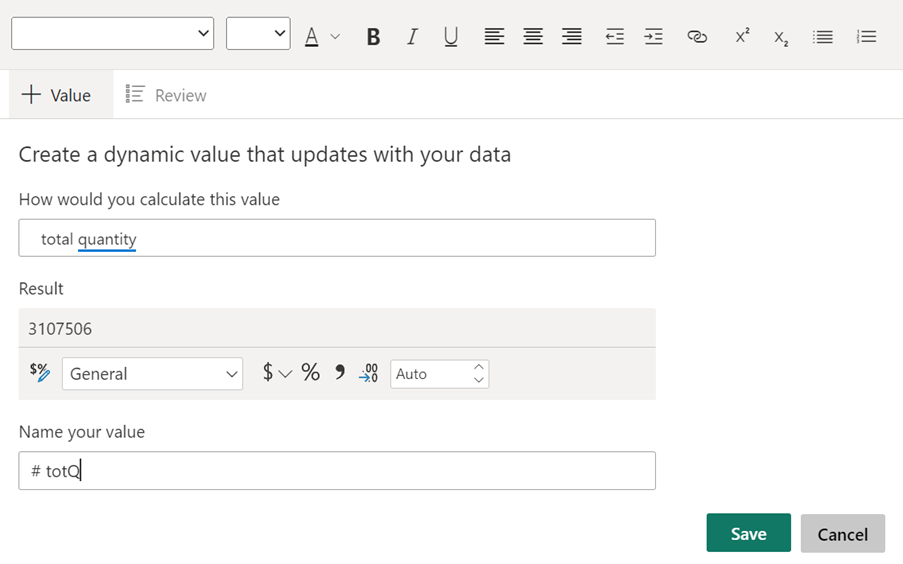 Power BI Dynamic Text