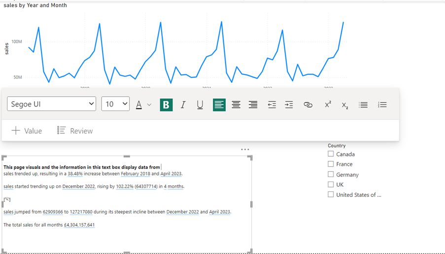 Power BI Dynamic Text